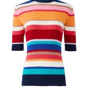 Trina Turk Vibrant Striped Knit Top